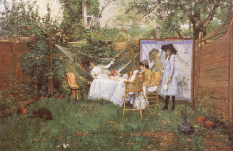 William Merrit Chase The Open air Breakfast Spain oil painting art